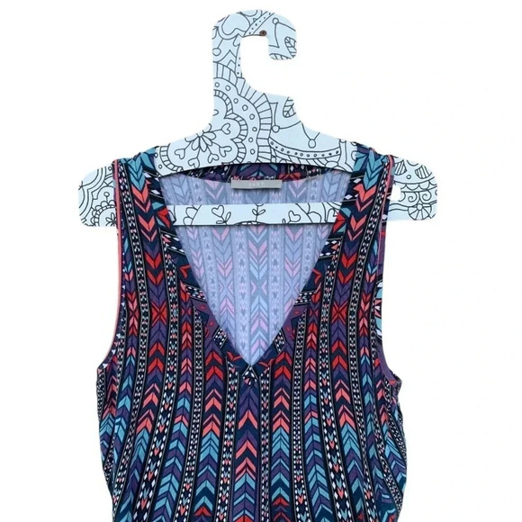 TART Women's Emory Tassel Fringe Tank Top Peacock Stripe Size M - Picture 4 of 9